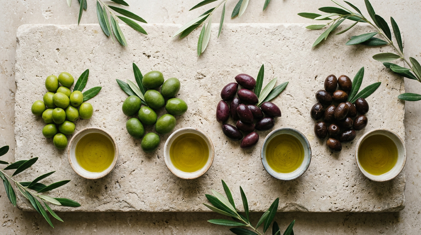 Picual, Arbequina, Hojiblanca y Cornicabra